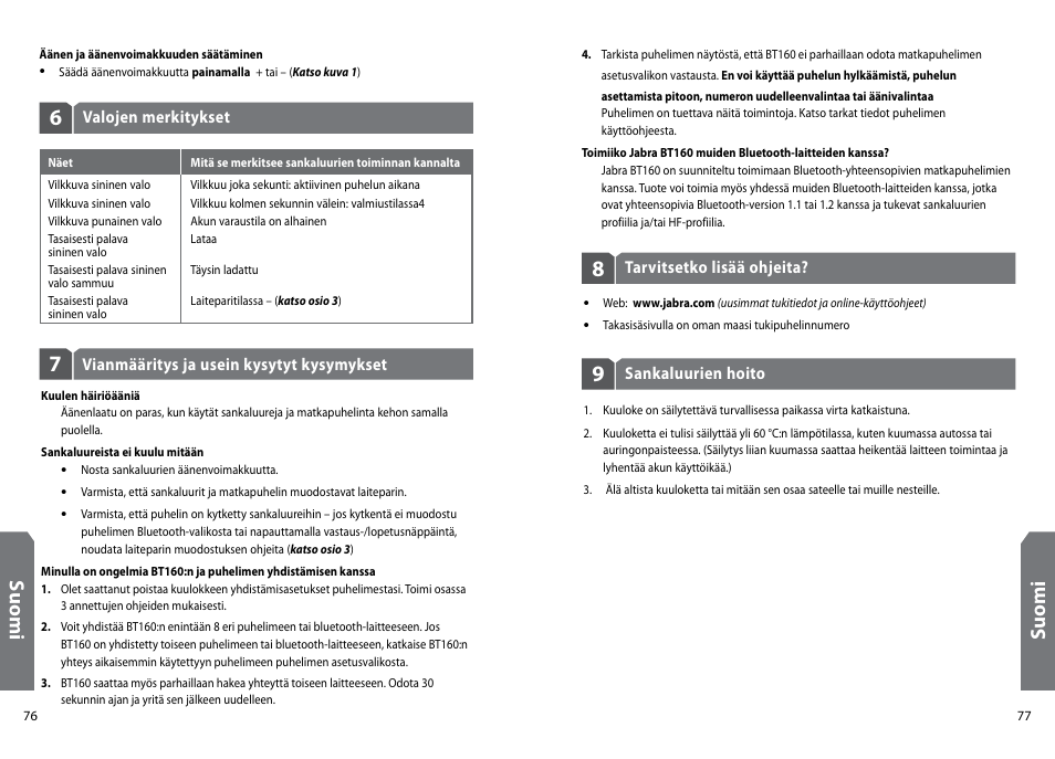 Su om i | GN Netcom Jabra BT160 User Manual | Page 41 / 63