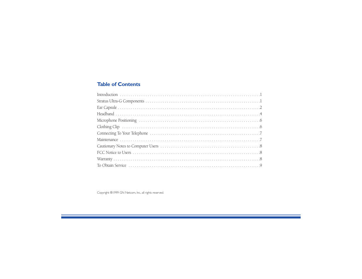GN Netcom STRATUS ULTRA-G User Manual | Page 2 / 12
