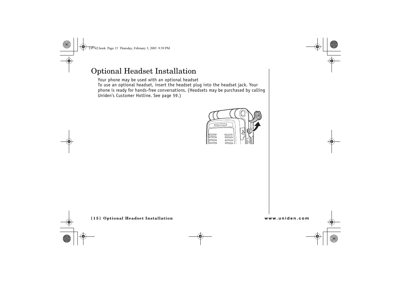 Optional headset installation | GN Netcom ELT 560 User Manual | Page 16 / 72