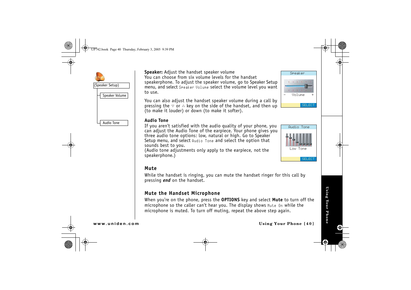 Mute, Mute the handset microphone | GN Netcom ELT 560 User Manual | Page 41 / 72