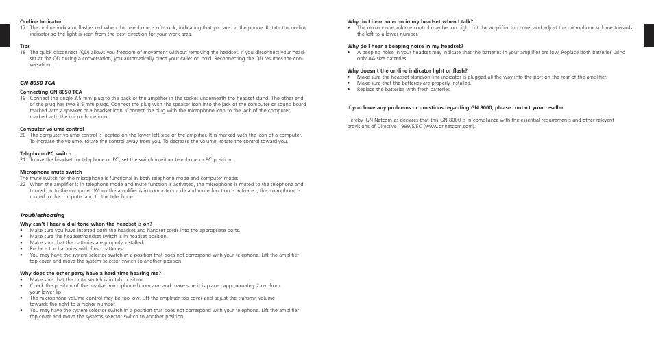 GN Netcom 8000 MPA User Manual | Page 3 / 17