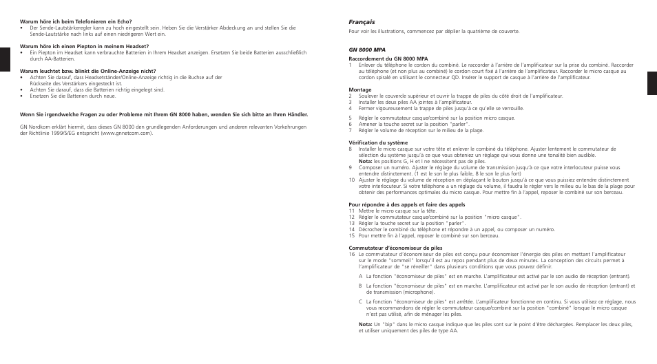 GN Netcom 8000 MPA User Manual | Page 5 / 17