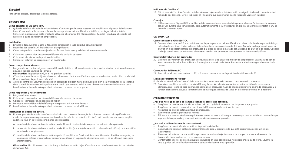 GN Netcom 8000 MPA User Manual | Page 7 / 17