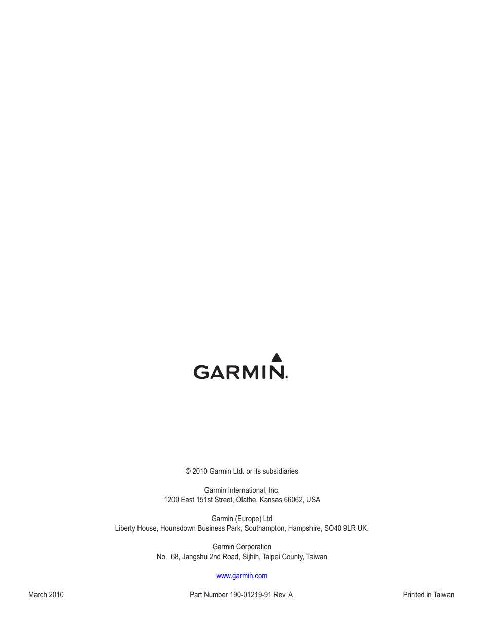 Garmin GPS 190-01219-91 User Manual | Page 36 / 36