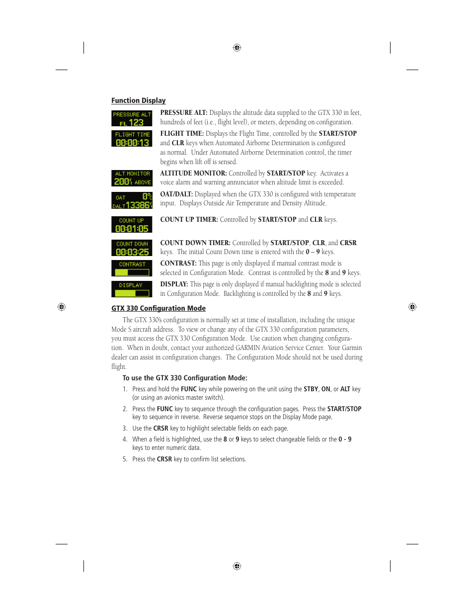 Garmin MODE S TRANSPONDER GTXTM 330 User Manual | Page 6 / 8