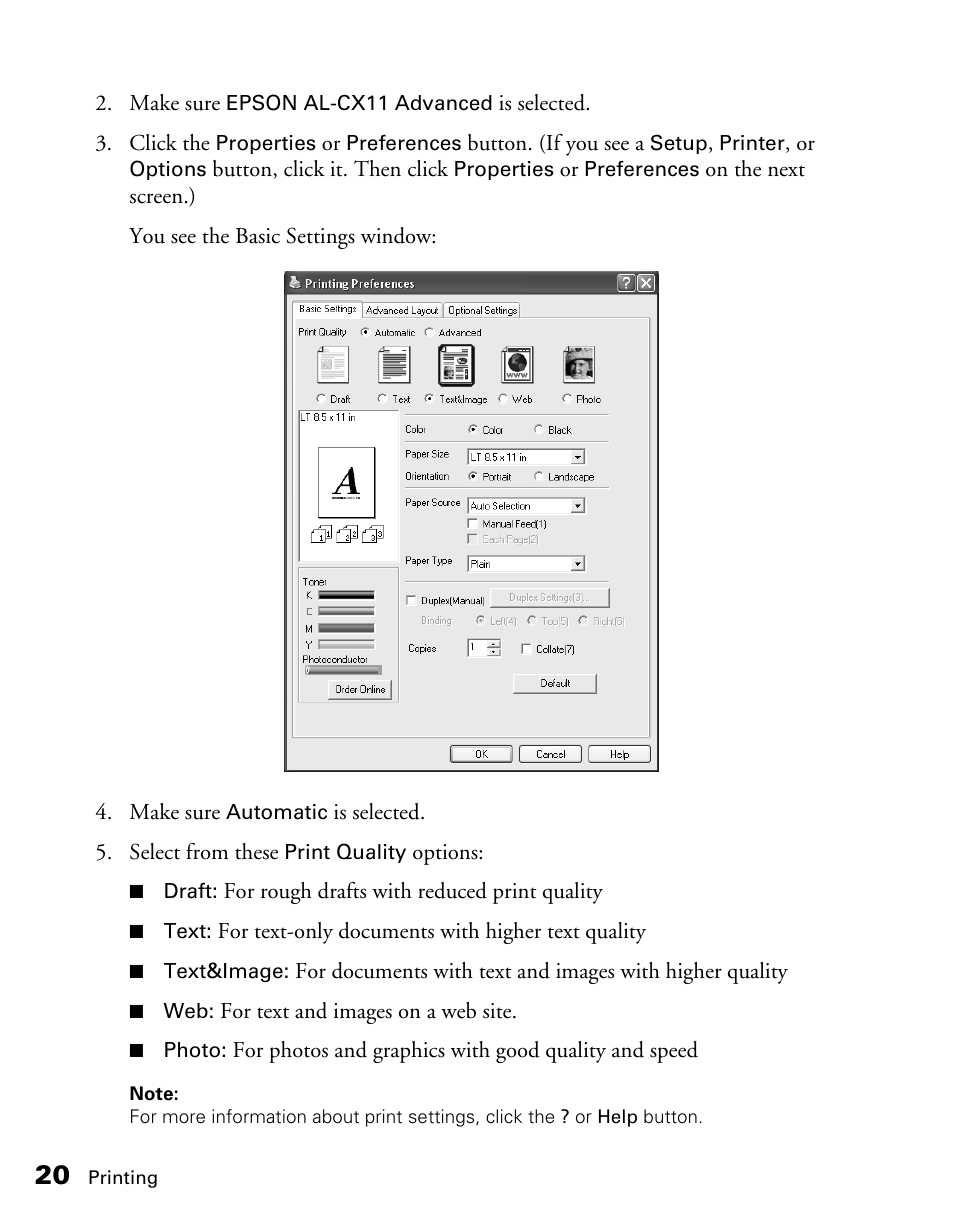 Epson CX11NF User Manual | Page 20 / 144