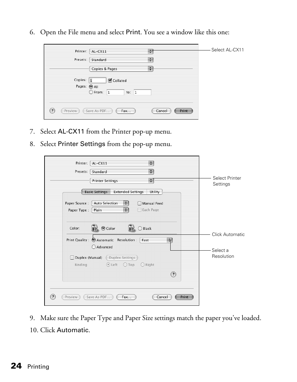 Epson CX11NF User Manual | Page 24 / 144