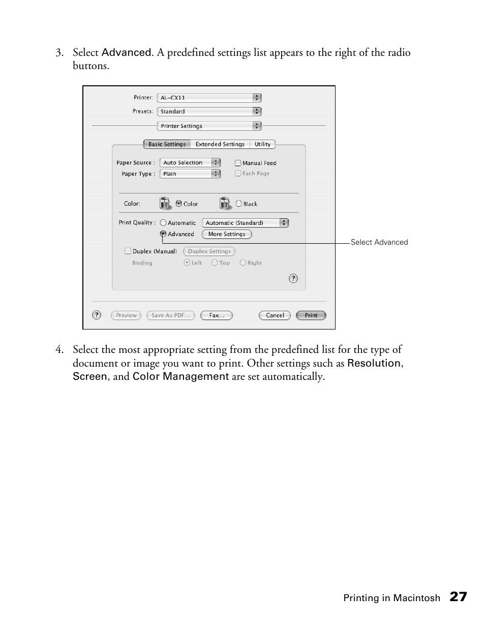 Epson CX11NF User Manual | Page 27 / 144