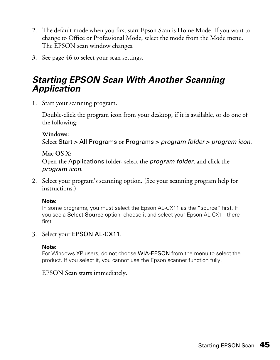 Epson CX11NF User Manual | Page 45 / 144