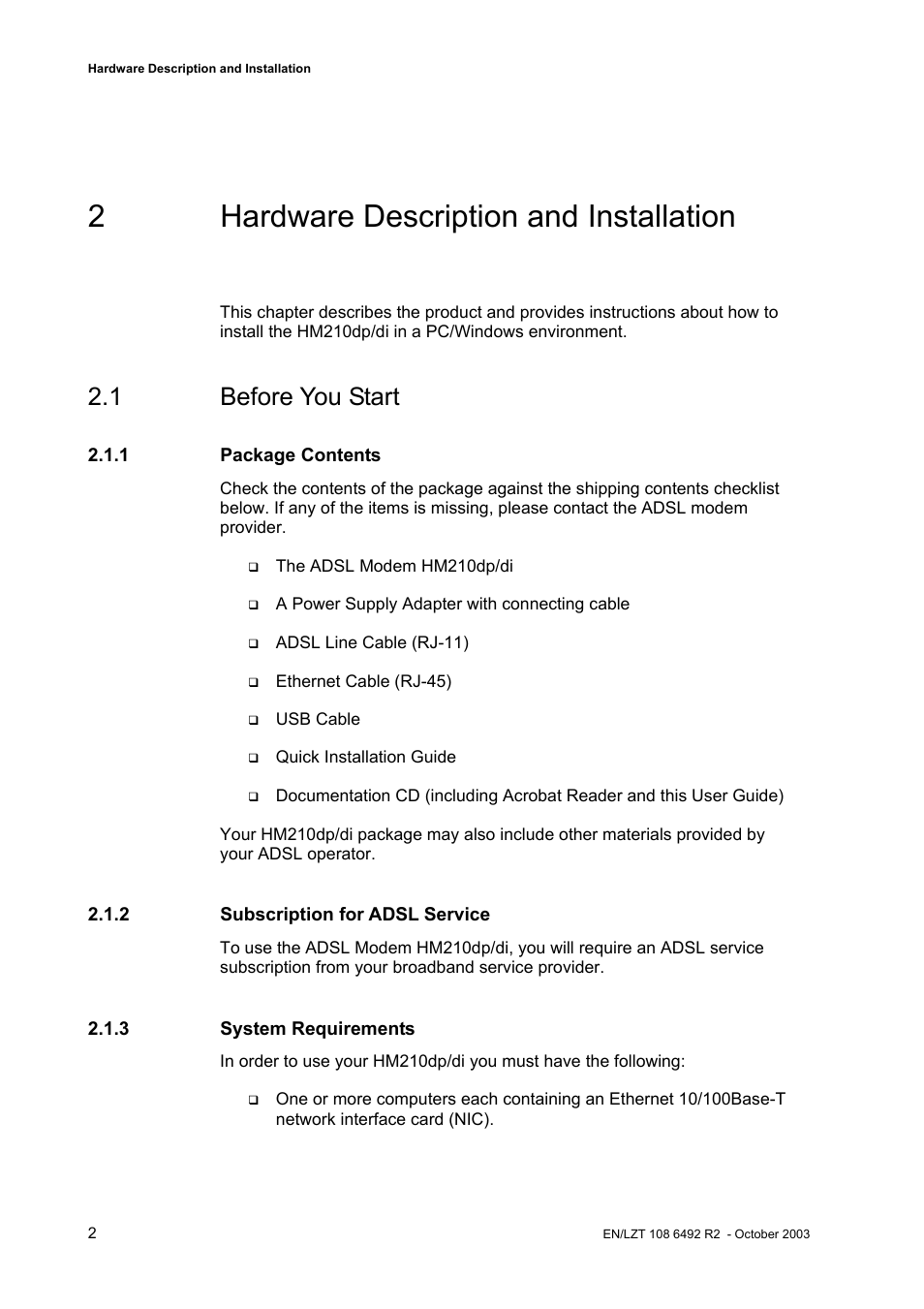 2hardware description and installation, 1 before you start | Garmin HM210DP/DI User Manual | Page 10 / 135