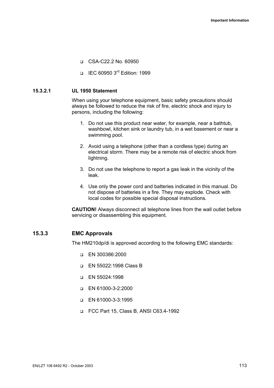 3 emc approvals | Garmin HM210DP/DI User Manual | Page 121 / 135