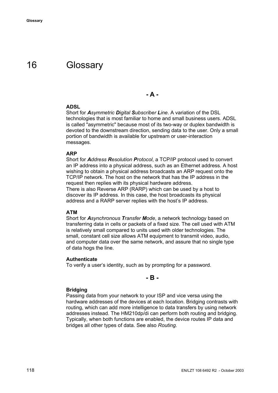 16 glossary | Garmin HM210DP/DI User Manual | Page 126 / 135