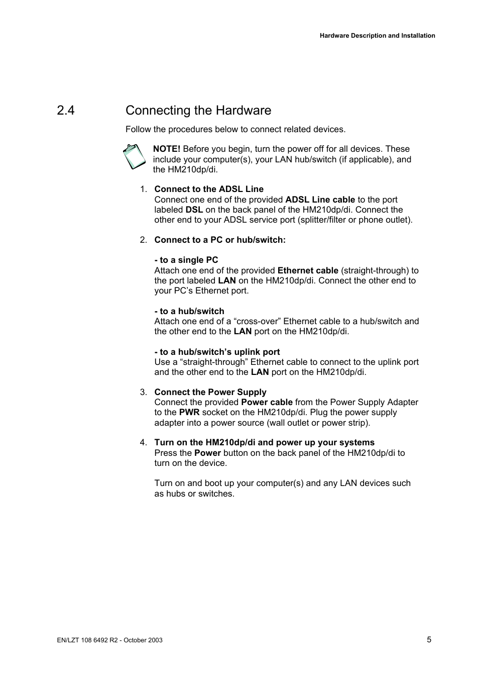 4 connecting the hardware | Garmin HM210DP/DI User Manual | Page 13 / 135