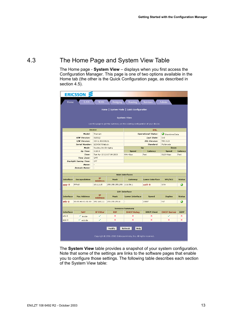 3 the home page and system view table | Garmin HM210DP/DI User Manual | Page 21 / 135