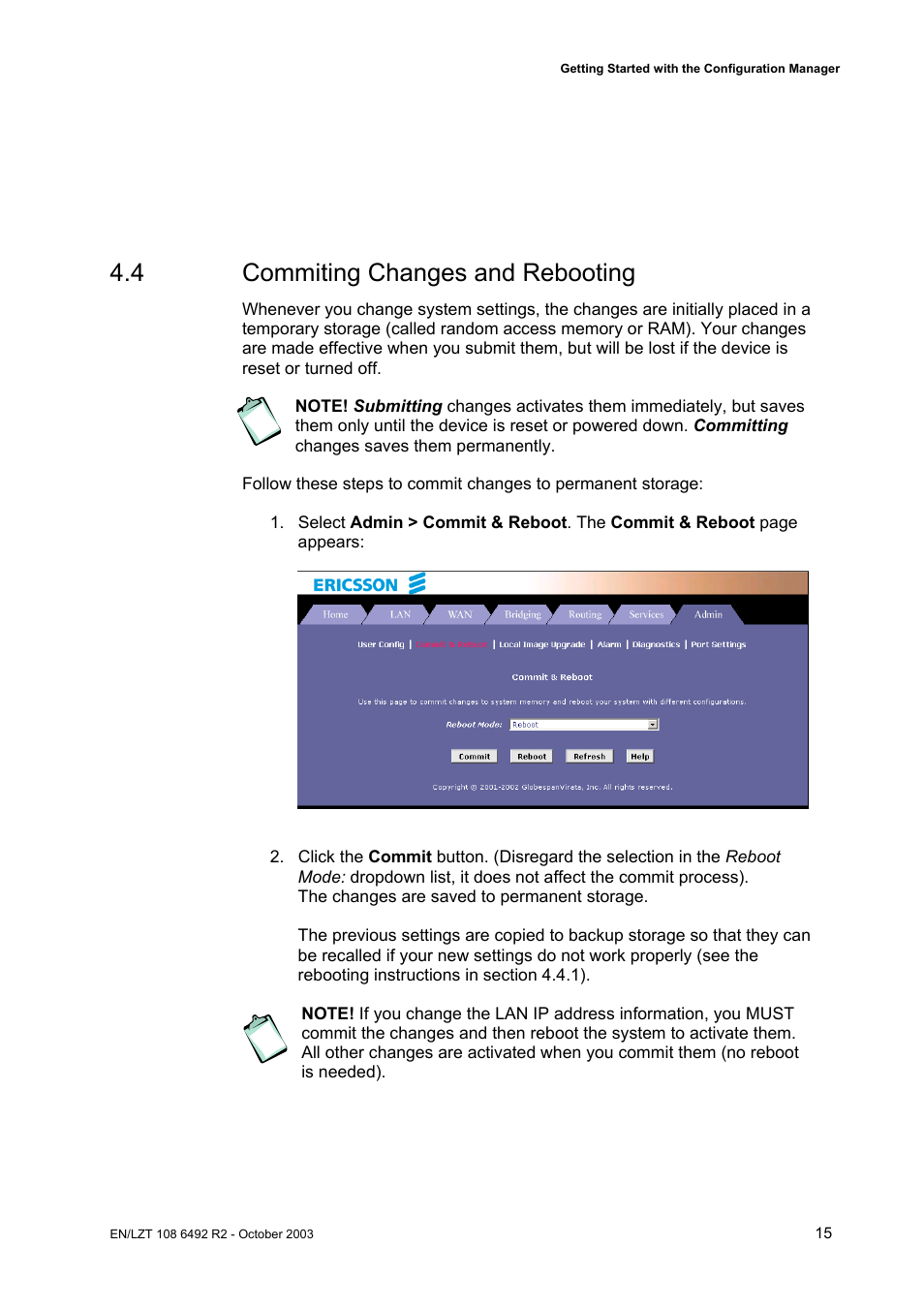 4 commiting changes and rebooting | Garmin HM210DP/DI User Manual | Page 23 / 135