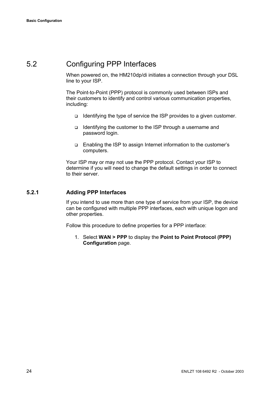 2 configuring ppp interfaces | Garmin HM210DP/DI User Manual | Page 32 / 135