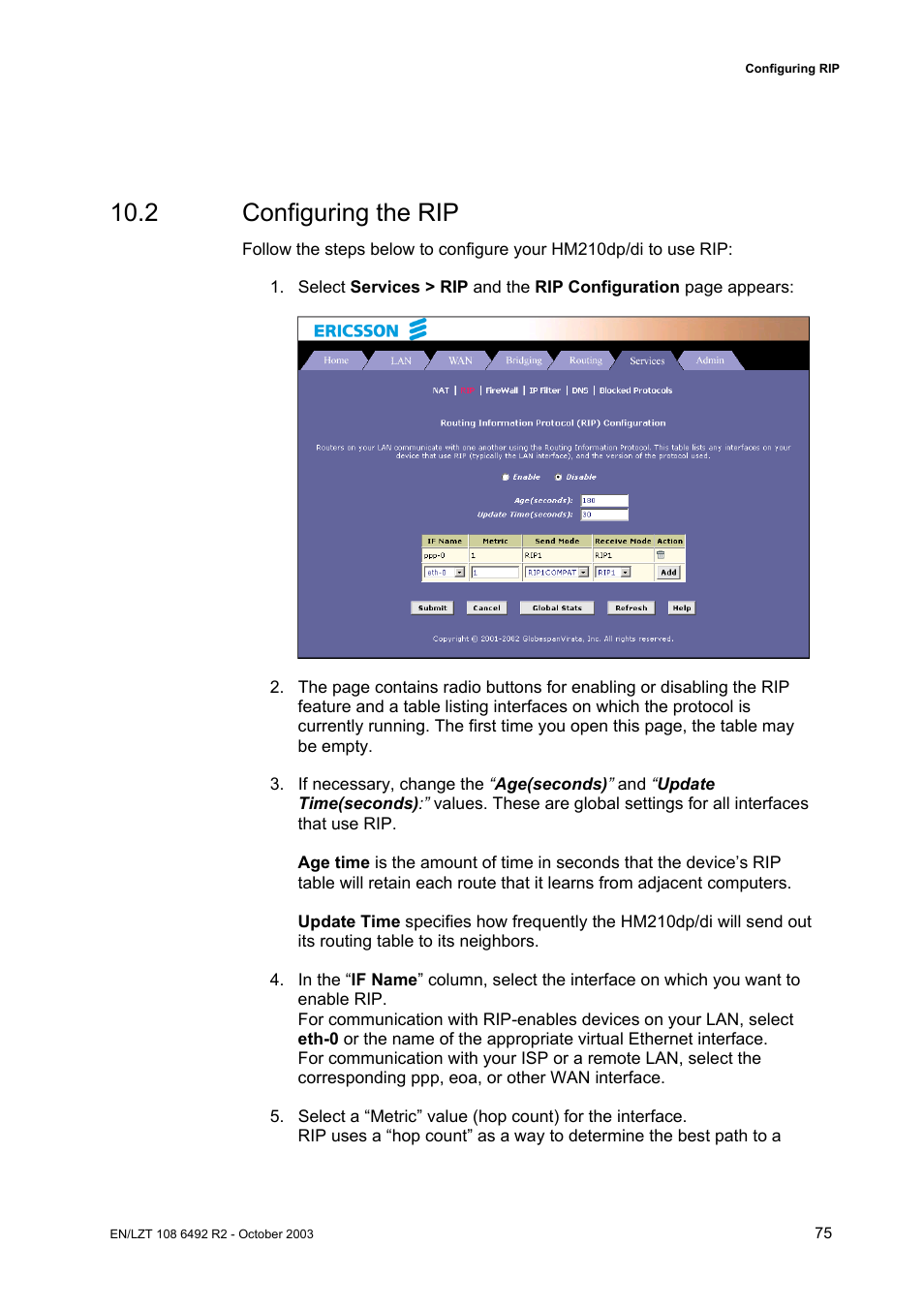 2 configuring the rip | Garmin HM210DP/DI User Manual | Page 83 / 135