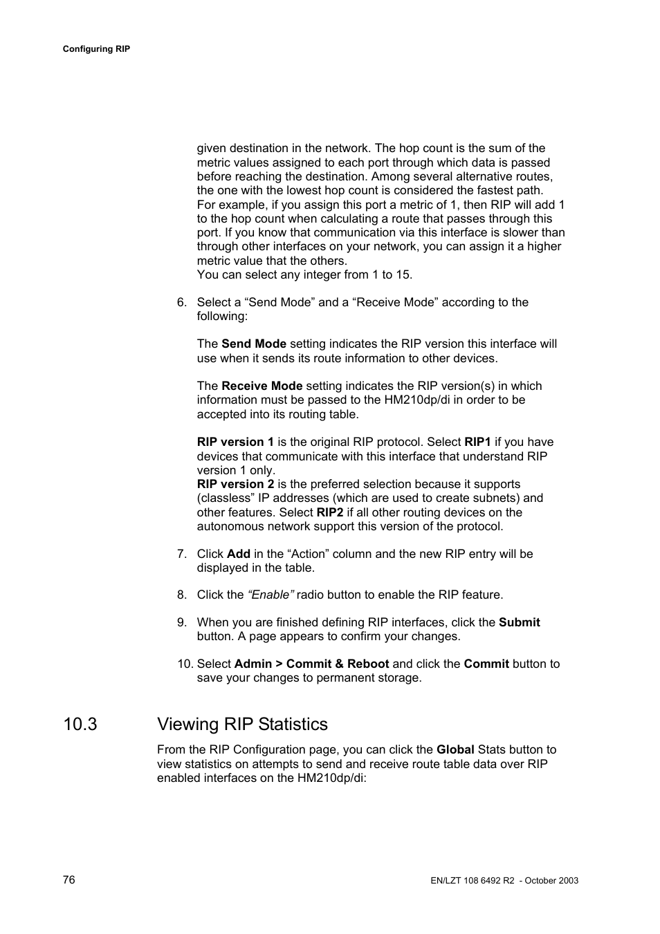 3 viewing rip statistics | Garmin HM210DP/DI User Manual | Page 84 / 135