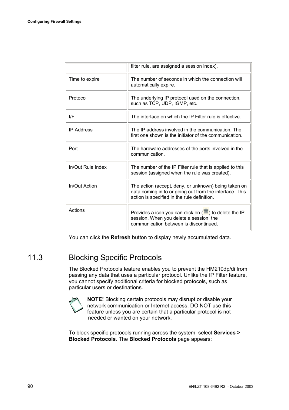 3 blocking specific protocols | Garmin HM210DP/DI User Manual | Page 98 / 135