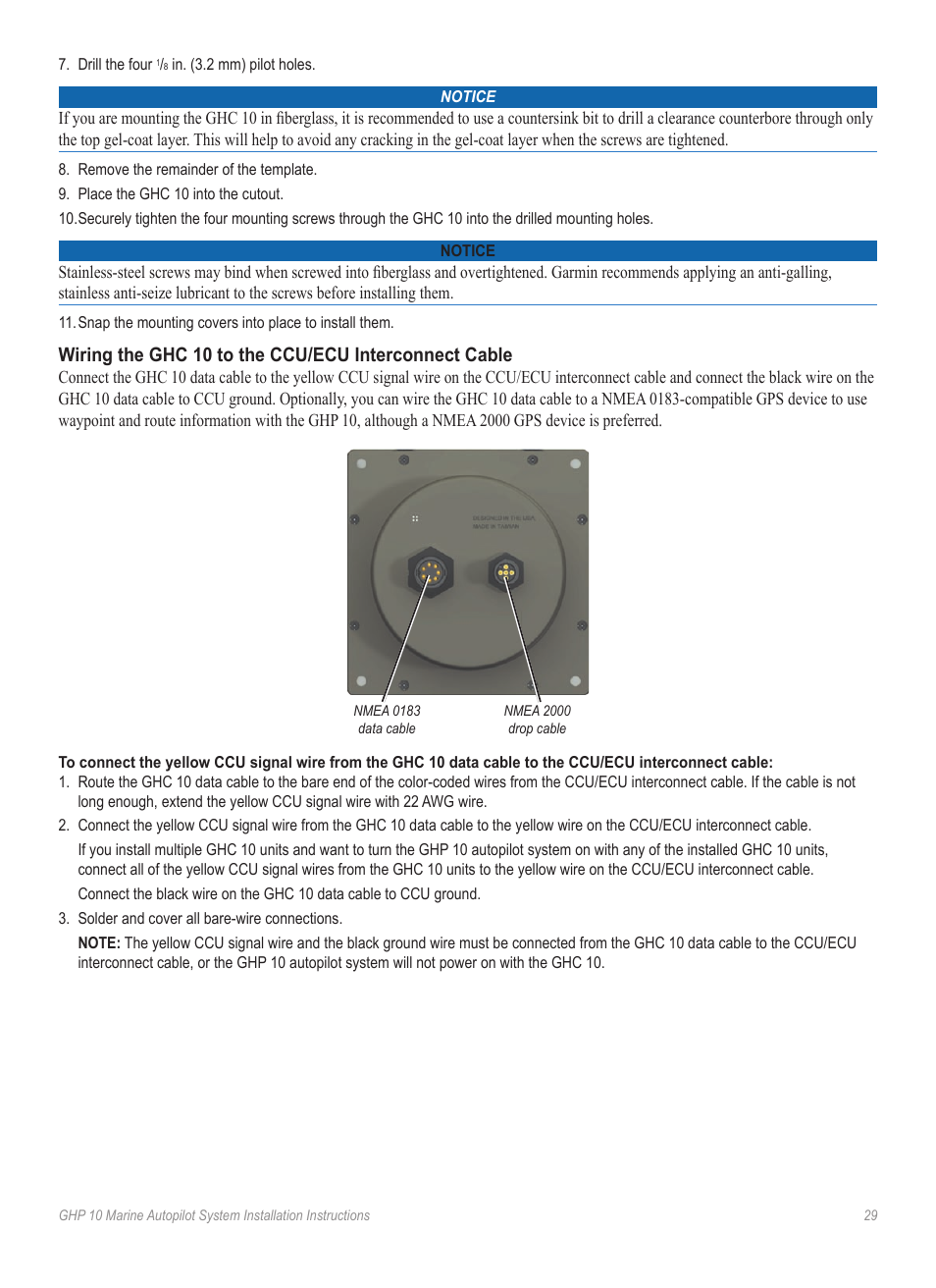 Garmin part number: 320-00023-07) | Garmin GHP 10 User Manual | Page 29 / 48