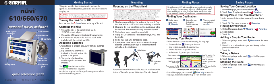 Garmin NUVI nuvi660 User Manual | 2 pages