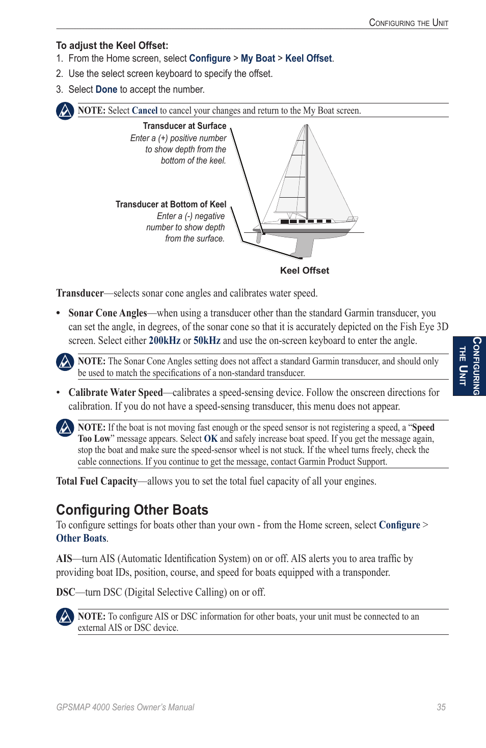 Configuring other boats | Garmin GPSMAP 4000 User Manual | Page 39 / 74