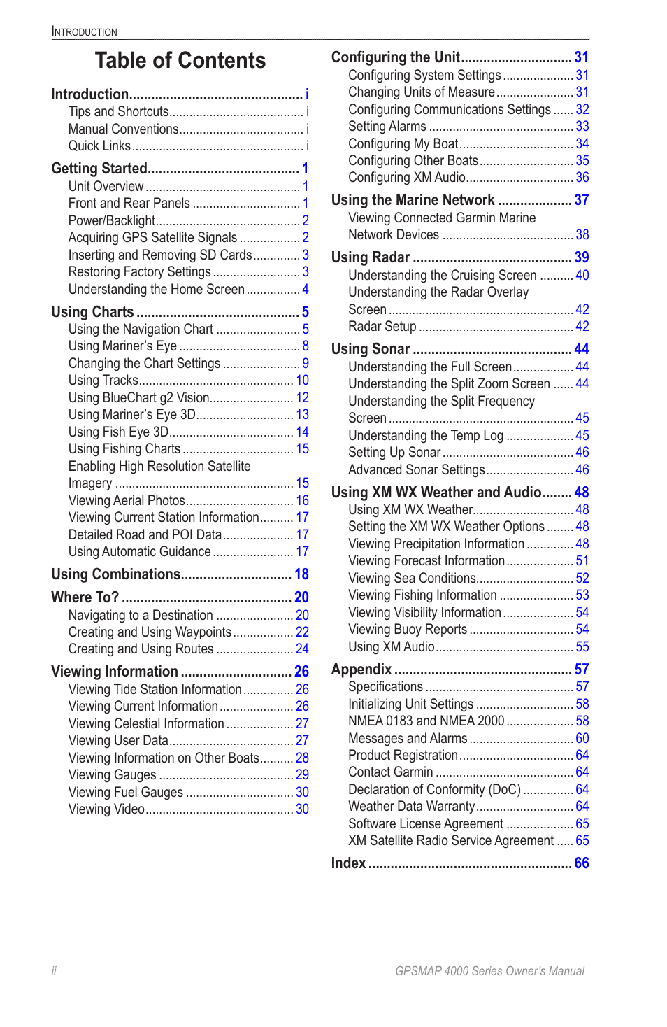 Garmin GPSMAP 4000 User Manual | Page 4 / 74