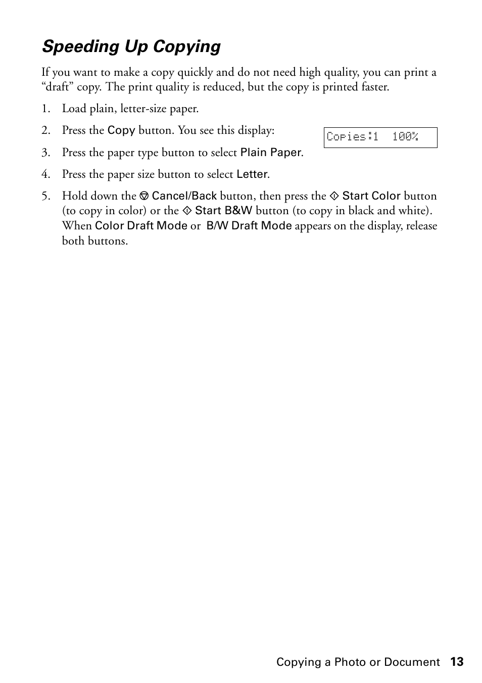 Speeding up copying | Garmin STYLUS CX5800F User Manual | Page 13 / 72