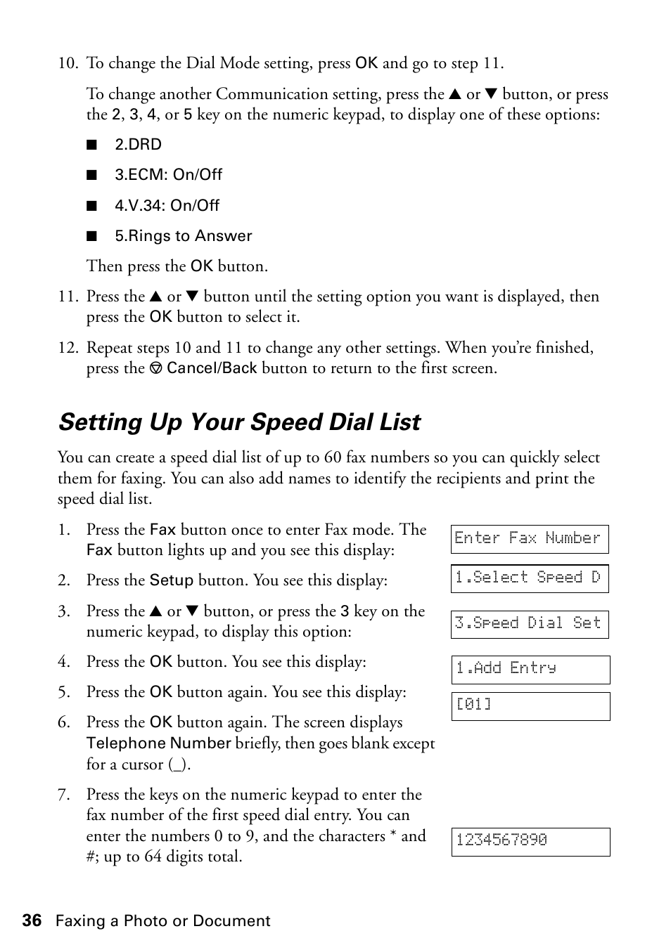 Setting up your speed dial list | Garmin STYLUS CX5800F User Manual | Page 36 / 72