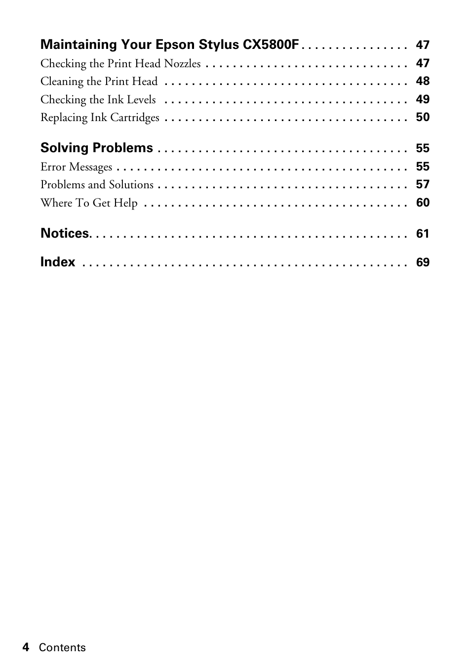 Garmin STYLUS CX5800F User Manual | Page 4 / 72