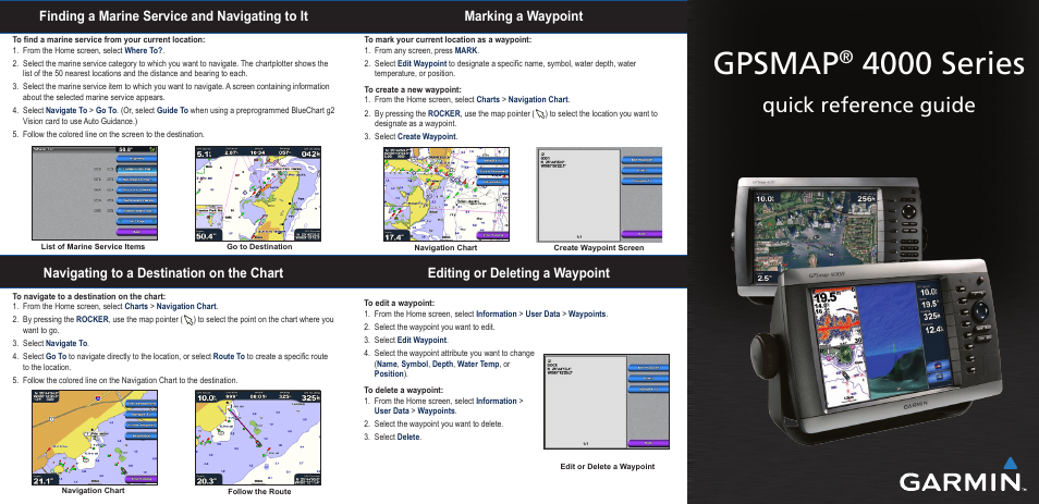 Garmin GPSMAP 4000 User Manual | 2 pages