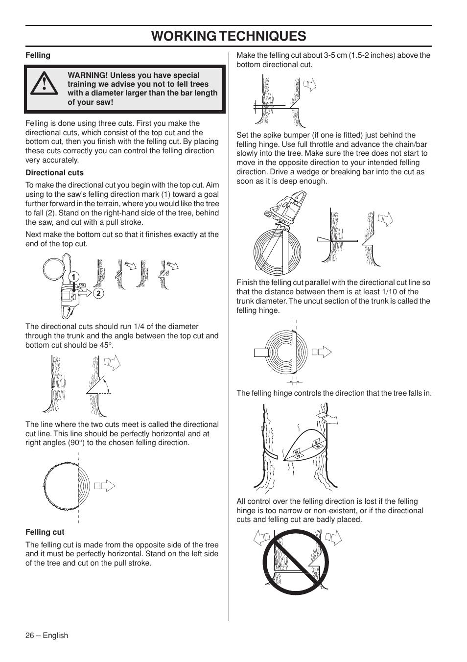 Working techniques | Garmin TRIOBRAKE 353 User Manual | Page 26 / 44