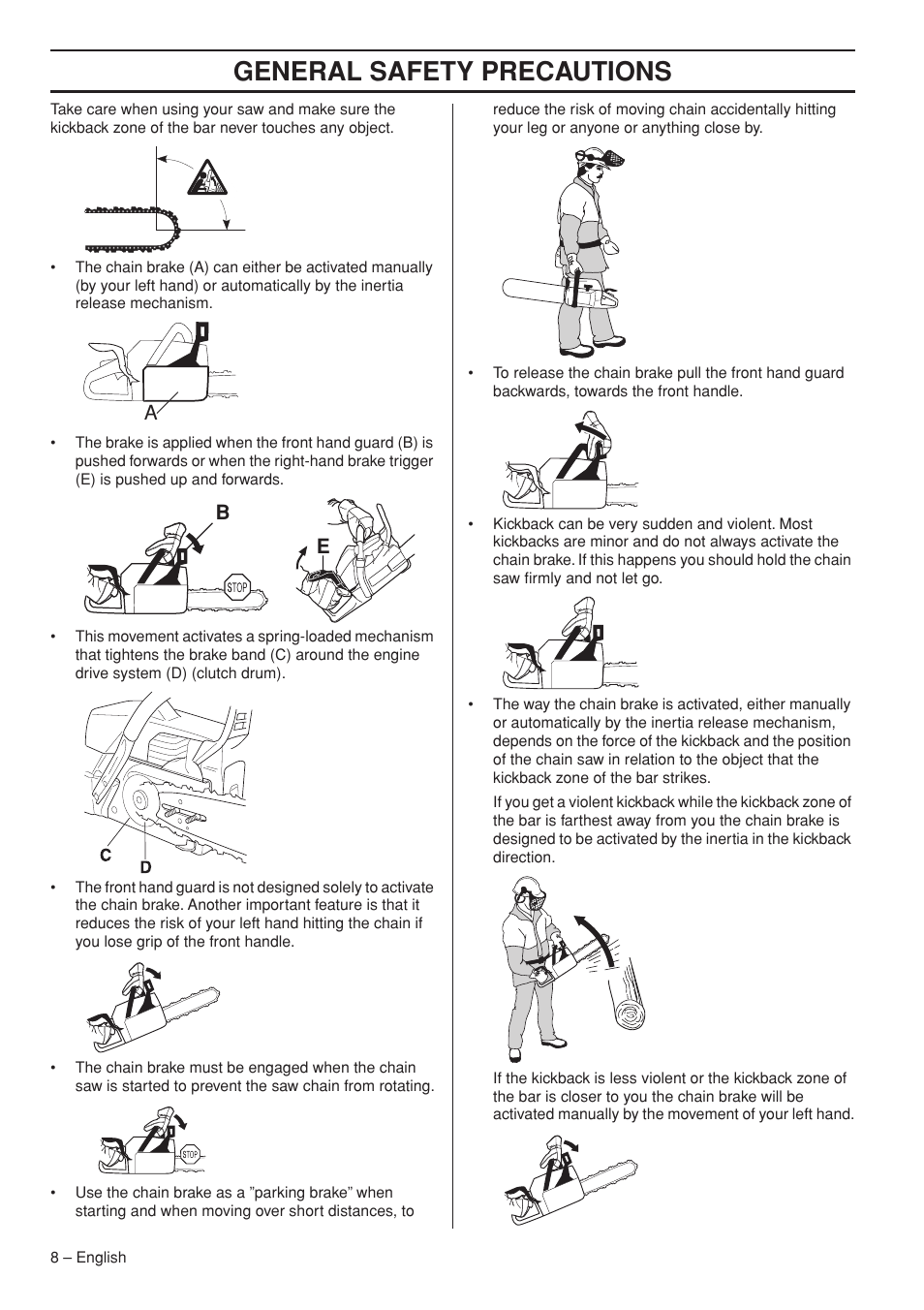 General safety precautions, Ab e | Garmin TRIOBRAKE 353 User Manual | Page 8 / 44