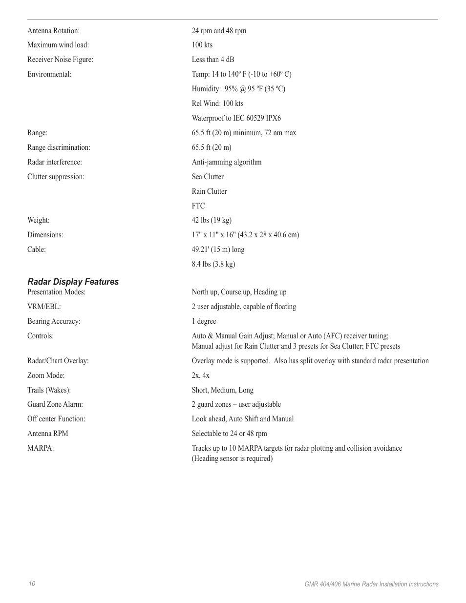Garmin GMR 190-00669-02 User Manual | Page 12 / 17