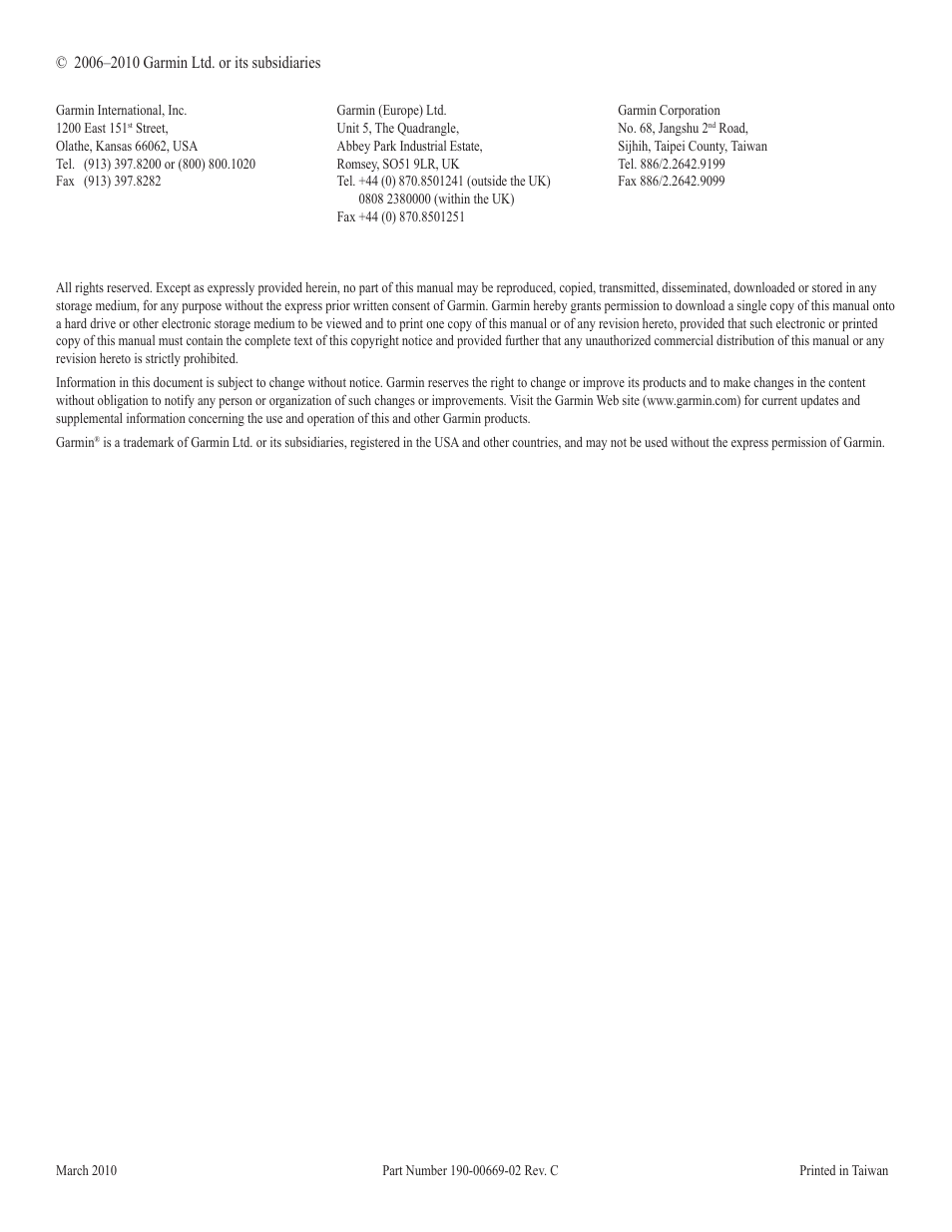 Garmin GMR 190-00669-02 User Manual | Page 2 / 17