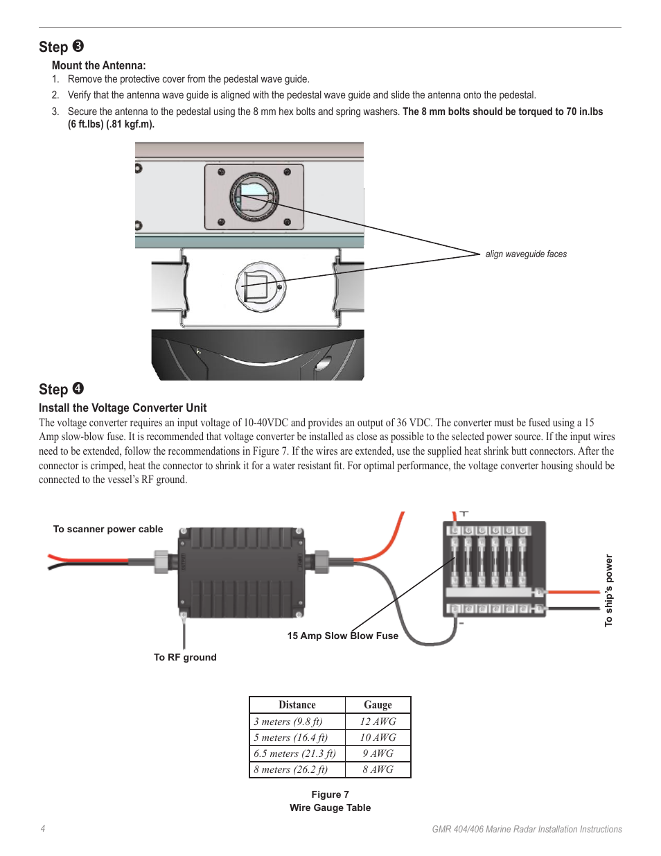 Step | Garmin GMR 190-00669-02 User Manual | Page 6 / 17