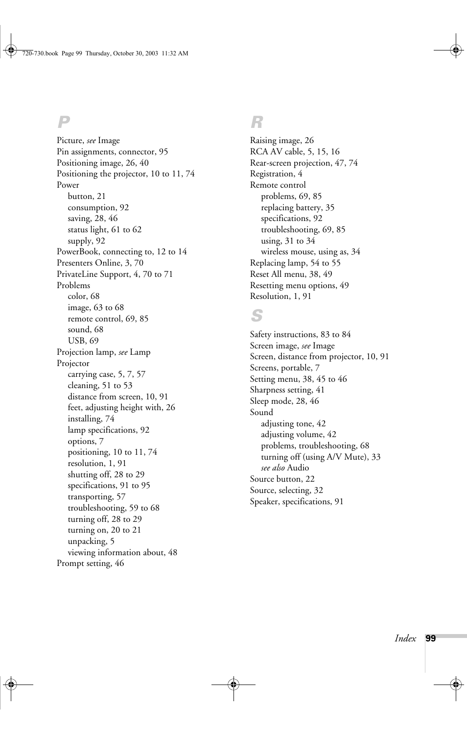 Epson 720c User Manual | Page 105 / 106