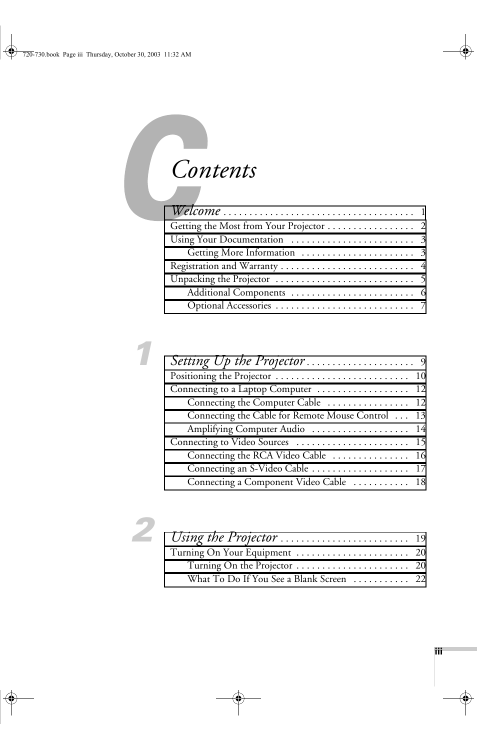 Epson 720c User Manual | Page 3 / 106