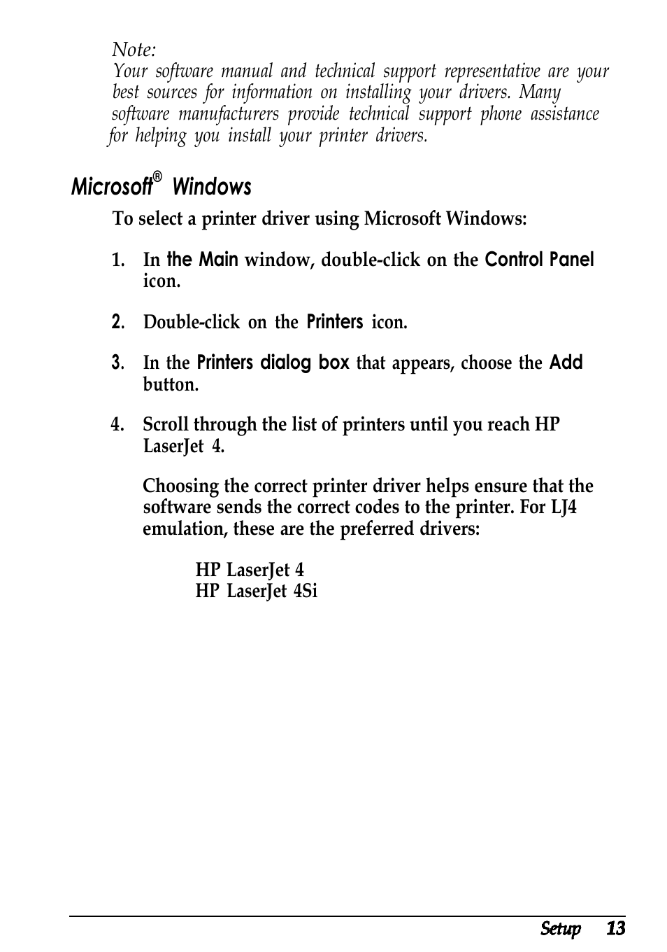 Microsoft windows, Microsoft, Windows | Epson ActionLaser 1600 User Manual | Page 17 / 26