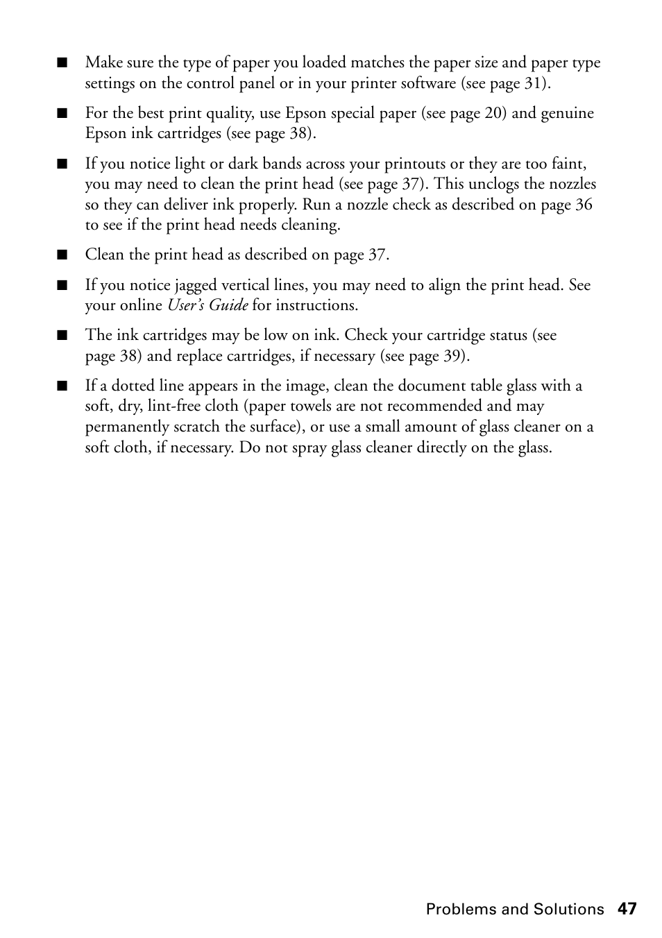 Epson Stylus NX420 User Manual | Page 47 / 56