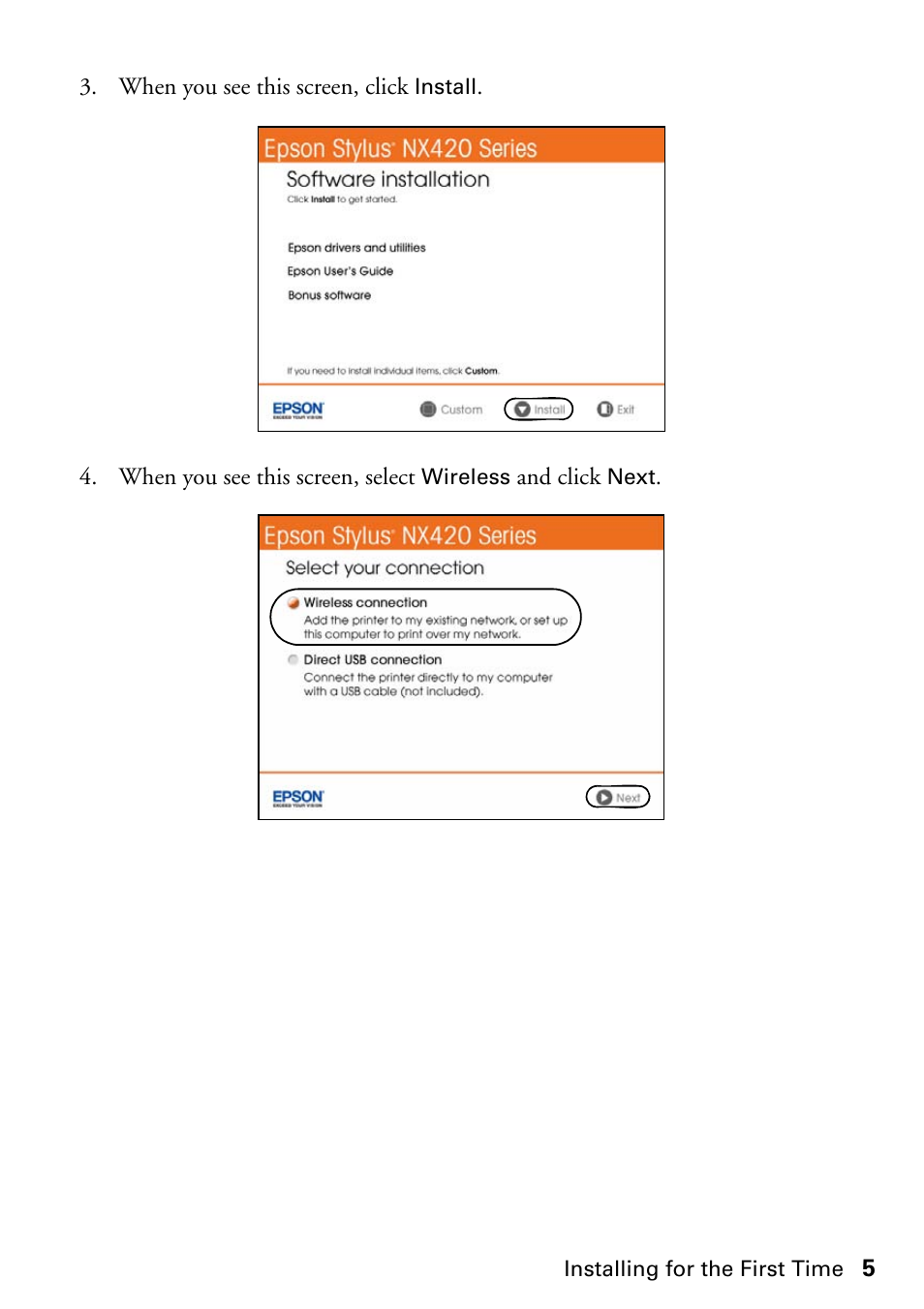 Epson Stylus NX420 User Manual | Page 5 / 56