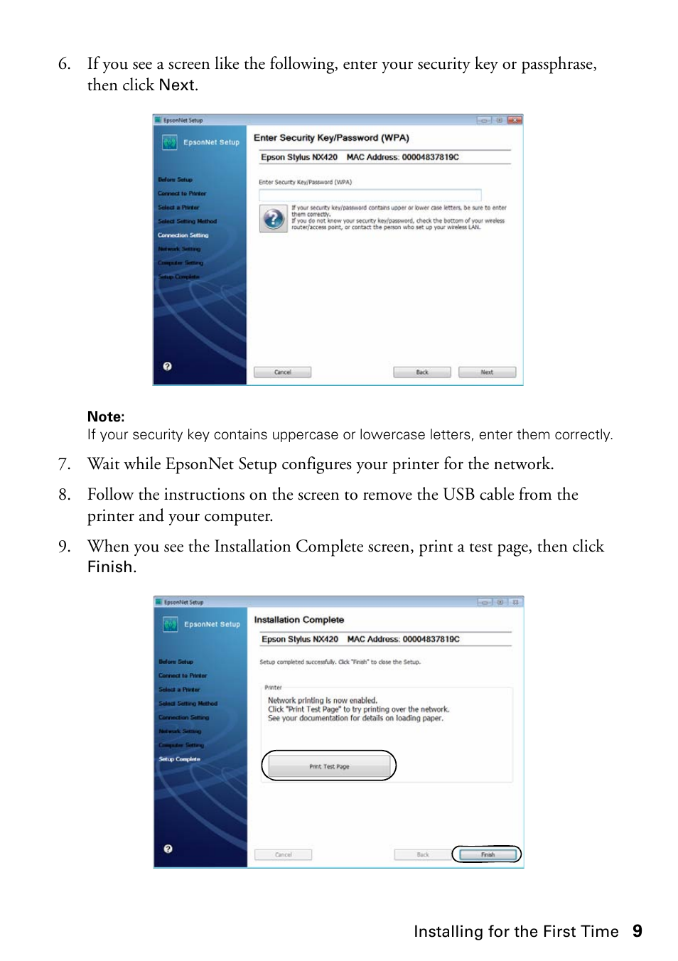 Epson Stylus NX420 User Manual | Page 9 / 56