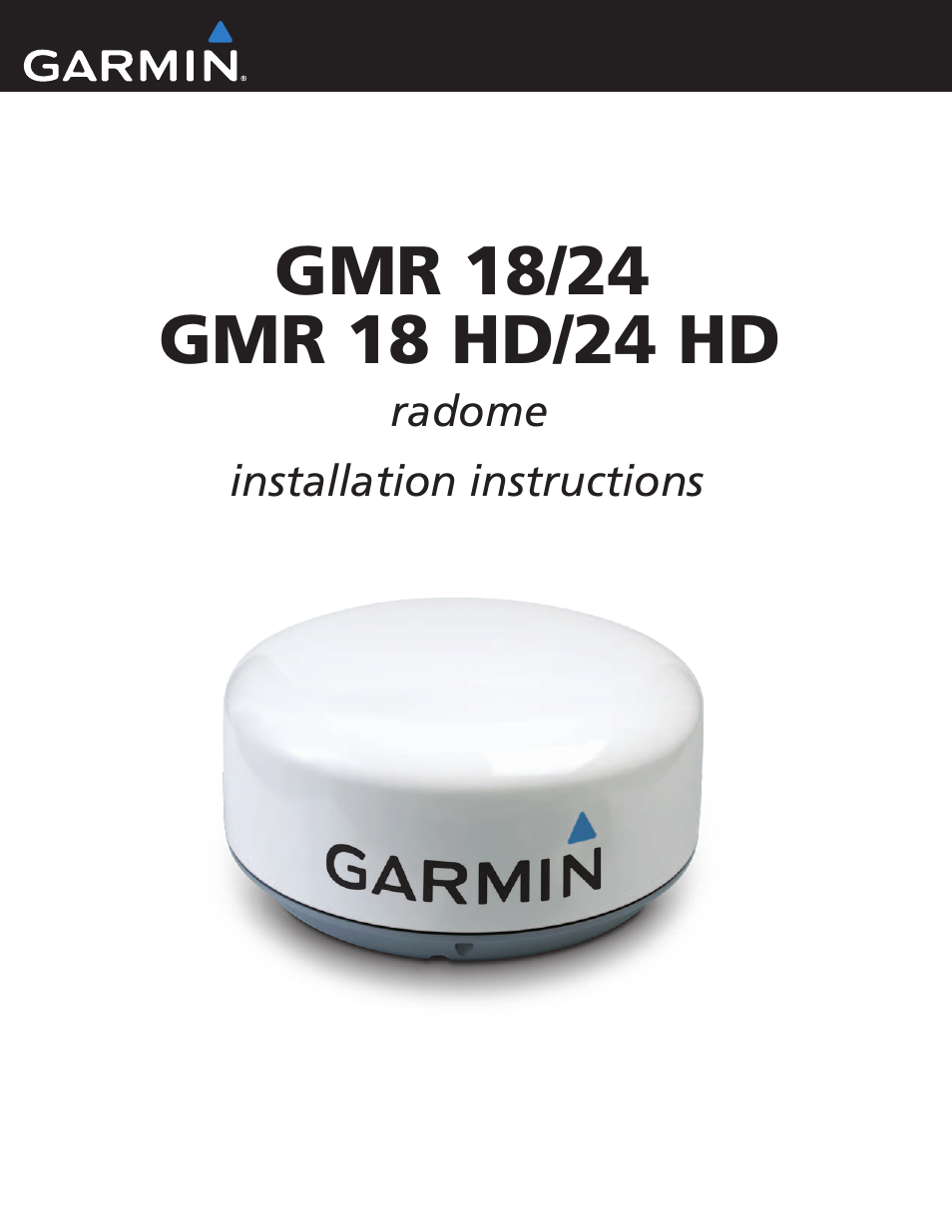 Garmin GMR24 Hd User Manual | 12 pages