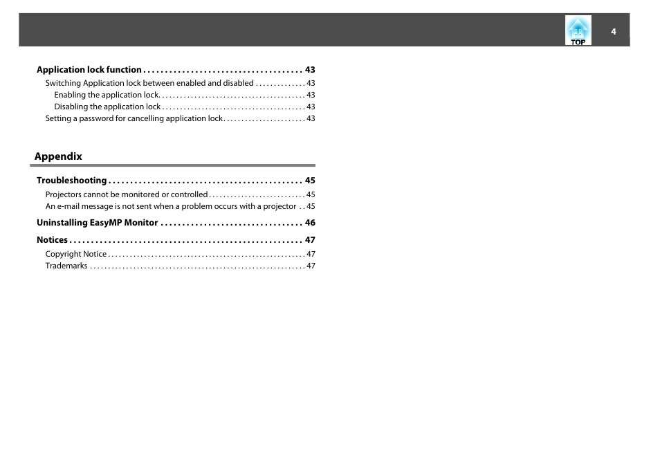 Epson EasyMP User Manual | Page 4 / 47