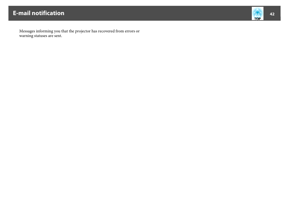 E-mail notification | Epson EasyMP User Manual | Page 42 / 47