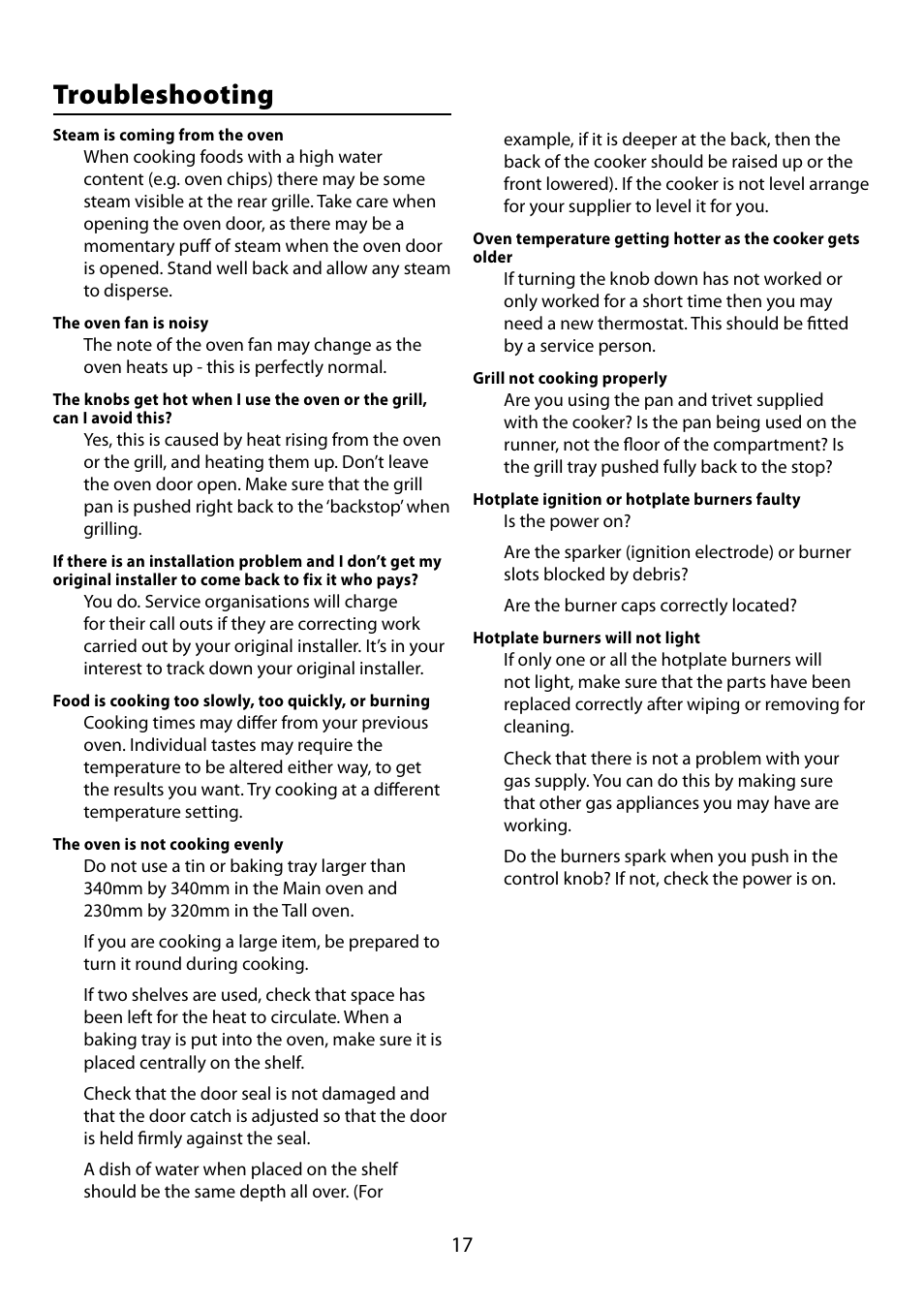 Troubleshooting | Falcon 210 GEO T DL User Manual | Page 17 / 36