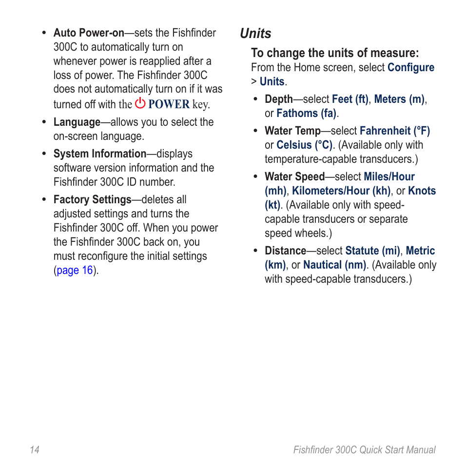 Units | Garmin 190-00864-01 User Manual | Page 16 / 24