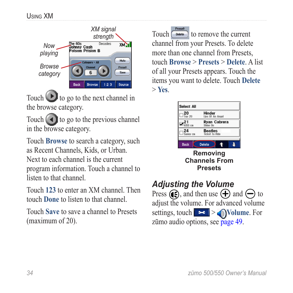 Garmin zumo 550  en User Manual | Page 40 / 74