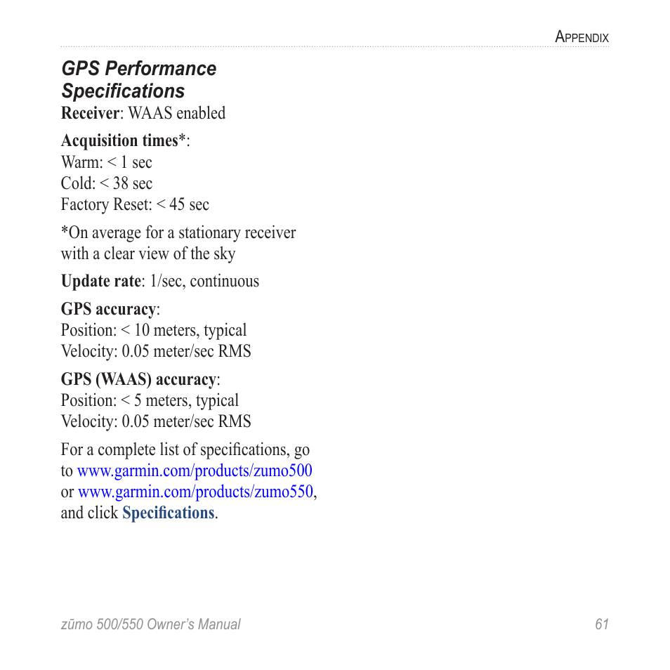 Garmin zumo 550  en User Manual | Page 67 / 74