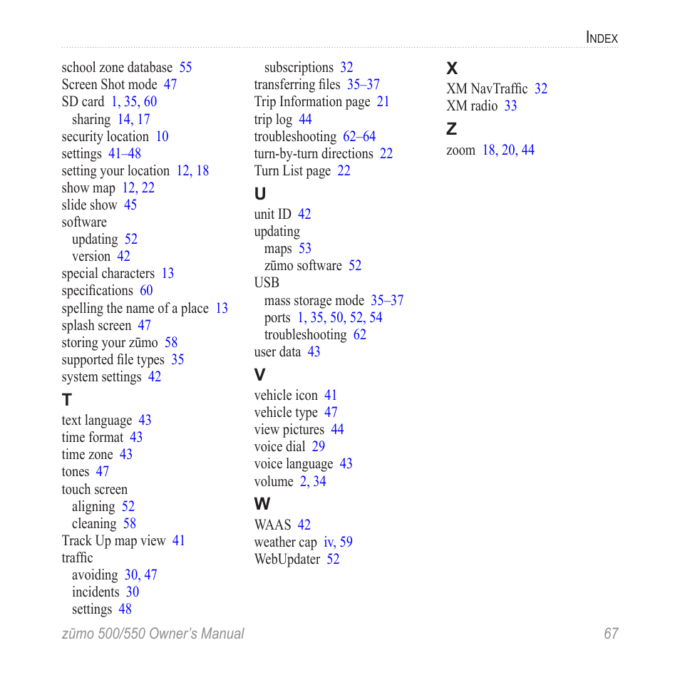 Garmin zumo 550  en User Manual | Page 73 / 74